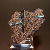 Vivianite<br />Huanuni Mine, Huanuni, Dalence Province, Oruro Department, Bolivia<br />65mm x 54mm<br /> (Author: Don Lum)