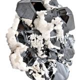 Esfalerita, Dolomita, Calcita<br />Mina Stan Trg (Stan Terg, Stari Trg), Complejo Trepča, Valle Trepča, Kosovska Mitrovica, Distrito Kosovska Mitrovica, Kosovo<br />124 mm x 87 mm x 39 mm. Cristal principal: 29 mm de arista.<br /> (Autor: Carles Millan)