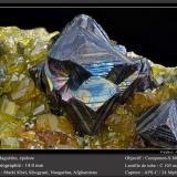 Magnetite<br />Marki Khel, Spin Ghar Mountains, Khogyani District, Nangarhar Province, Afghanistan<br />fov 14 mm<br /> (Author: ploum)
