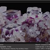 FluoritePuy-Saint-Gulmier, Saint-Ours, Riom, Departamento Puy-de-Dôme, Auvergne-Rhône-Alpes, Franciafov 14 mm (Author: ploum)