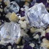 Calcita, Fluorita, Grupo DolomitaGádor Mountains, Laujar de Andarax, Comarca Alpujarra Almeriense, Almería, Andalusia, SpainCampo de visión 6,5 mm. (Autor: Juan Miguel)