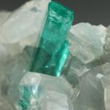 Beryl (variety emerald), Dolomite, Pyrite<br />Chivor mining district, Municipio Chivor, Eastern Emerald Belt, Boyacá Department, Colombia<br />36x21x19mm, xl=13mm<br /> (Author: Fiebre Verde)