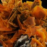 Wulfenite<br />Jianshan Mine, Ruoqiang, Bayin'gholin Autonomous Prefecture, Xinjiang Uyghur Autonomous Region, China<br />4.8 x 4.1 x 2.6 cm<br /> (Author: steven calamuci)