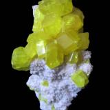 Sulphur<br />Cozzo Disi Mine, Casteltermini, Agrigento (Girgenti) Province, Sicily, Italy<br />Specimen height 8 cm<br /> (Author: Tobi)