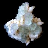 Fluorite, CalciteShangbao Mine, Leiyang, Hengyang Prefecture, Hunan Province, ChinaSpecimen size 10,5 cm (Author: Tobi)