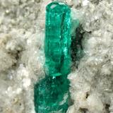 Beryl (variety emerald), Calcite, Pyrite<br />Chivor mining district, Municipio Chivor, Eastern Emerald Belt, Boyacá Department, Colombia<br />40x49x22mm, xl=16mm<br /> (Author: Fiebre Verde)