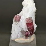 Elbaite and Albite (variety cleavelandite)<br />Pederneira claim, São José da Safira, Governador Valadares, Vale do Rio Doce, Minas Gerais, Brazil<br />45mm x 30mm x 20mm<br /> (Author: Philippe Durand)
