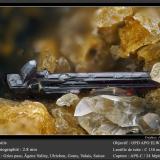 Rutile<br />Gries Pass, Formazza, Formazza Valley, Ossola Valley, Verbano-Cusio-Ossola Province, Piedmont (Piemonte), Italy<br />fov 2.8 mm<br /> (Author: ploum)