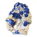 Lazurite<br />Ladjuar Medam, Sar-e Sang, Koksha Valley, Khash & Kuran Wa Munjan Districts, Badakhshan Province, Afghanistan<br />Specimen height 7 cm<br /> (Author: Tobi)