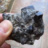 Almandino (Grupo Granate)Bama Openpit (San Rafael Claim), Picón or Minas hill, San Vicenzo de Bama, Touro, Comarca Arzúa, La Coruña / A Coruña, Galicia / Galiza, Spain6 x 5 cm (Autor: Cristalino)