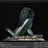 Vivianite<br />Huanuni Mine, Huanuni, Dalence Province, Oruro Department, Bolivia<br />fov 40 mm<br /> (Author: ploum)