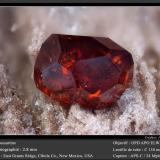 Spessartine (Garnet Group)<br />East Grants Ridge, Cibola County, New Mexico, USA<br />fov 2.8 mm<br /> (Author: ploum)