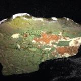 Copper, Epidote, Calcite<br />Lake Superior copper district, Keweenaw County, Michigan, USA<br />140 mm x 90 mm x 25 mm<br /> (Author: Robert Seitz)