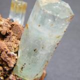 Beryl (var. Aquamarine) and Schorl<br />Erongo Mountain, Usakos, Erongo Region, Namibia<br />70mmx60mmx50mm<br /> (Author: Heimo Hellwig)