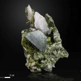 Epidote and Quartz<br />Aguablanca Mine, Monesterio, Comarca Tentudía, Badajoz, Extremadura, Spain<br />135 X 85 mm<br /> (Author: Manuel Mesa)