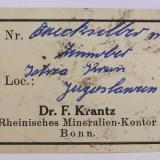 Etiqueta del "Quicksilber mit zinnaber, Idria, Jugoslawien". (Autor: Iván Blanco (PDM))