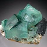 Fluorite, Galena<br />Heights Pasture Mine, Westgate, Weardale, North Pennines Orefield, County Durham, England / United Kingdom<br />7x5x4 cm overall size<br /> (Author: Jesse Fisher)