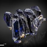 Azurite<br />Shaft IX (Puit IX), Touissit, Touissit District, Jerada Province, Oriental Region, Morocco<br />27 x 25 mm<br /> (Author: Manuel Mesa)