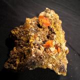 Wulfenite<br />Erupción Mine (Ahumada Mine), Los Lamentos Mountain Range, Municipio Ahumada, Chihuahua, Mexico<br />95 mm x 80 mm 45 mm<br /> (Author: Robert Seitz)