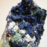 Azurite<br />Tsumeb Mine, Tsumeb, Otjikoto Region, Namibia<br />60mm x 100mm x70mm<br /> (Author: Heimo Hellwig)