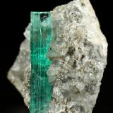 Beryl (variety emerald), Dolomite, Pyrite<br />Chivor mining district, Municipio Chivor, Eastern Emerald Belt, Boyacá Department, Colombia<br />29x27x19mm, xl=22mm<br /> (Author: Fiebre Verde)