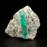 Beryl (variety emerald), Dolomite, Pyrite<br />Chivor mining district, Municipio Chivor, Eastern Emerald Belt, Boyacá Department, Colombia<br />29x27x19mm, xl=22mm<br /> (Author: Fiebre Verde)