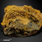 Mimetite<br />Filón Sur open pit, Minas de Tharsis, Tharsis, Alosno, Comarca El Andévalo, Huelva, Andalusia, Spain<br />70 x 49 mm<br /> (Author: Manuel Mesa)