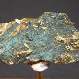 Copper and Pyrite<br />Tsumeb Mine, Tsumeb, Otjikoto Region, Namibia<br />46mm x 25mm<br /> (Author: Heimo Hellwig)