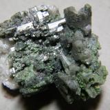 Cerussite and Mottramite<br />Tsumeb Mine, Tsumeb, Otjikoto Region, Namibia<br />37mm x 32mm<br /> (Author: Heimo Hellwig)