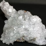 Fluorapophyllite on Quartz<br />Verkhnii Mine, Dalnegorsk, Dalnegorsk Urban District, Primorsky Krai, Russia<br />70mm x 60mm x 45mm<br /> (Author: Philippe Durand)