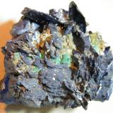 Azurite<br />Tsumeb Mine, Tsumeb, Otjikoto Region, Namibia<br />90mm x 80mm x 55mm<br /> (Author: Heimo Hellwig)