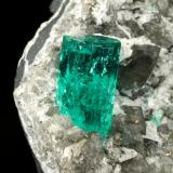 Beryl (variety emerald), Albite (variety cleavelandite), Dolomite, Pyrite<br />Chivor mining district, El Oriente Mine, Municipio Chivor, Eastern Emerald Belt, Boyacá Department, Colombia<br />52x54x30mm, xls=18 & 16mm<br /> (Author: Fiebre Verde)