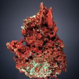 Copper with Cuprite<br />New Cornelia Mine, Ajo, Little Ajo Mountains, Ajo District, Pima County, Arizona, USA<br />8.0cm x 5.7cm<br /> (Author: rweaver)