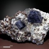 Fluorite and Spessartine<br />Wushan Spessartine prospects, Tongbei, Yunxiao, Zhangzhou Prefecture, Fujian Province, China<br />79X 50 mm<br /> (Author: Manuel Mesa)