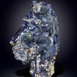 Azurite<br />Shaft IX (Puit IX), Touissit, Touissit District, Jerada Province, Oriental Region, Morocco<br />115 x 65 mm<br /> (Author: Manuel Mesa)