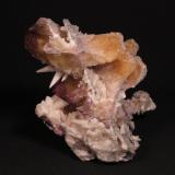 Fluorite, Calcite<br />Minerva I Mine, Ozark-Mahoning group, Cave-in-Rock Sub-District, Hardin County, Illinois, USA<br />135 mm x 100 mm x 79 mm<br /> (Author: Don Lum)