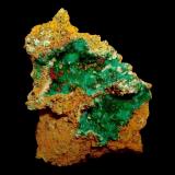 Mixite, Adamite (Variety Cuprian Adamite)Mina Hilarion, Zona Hilarion, Minas Kamariza, Agios Konstantinos, Distrito minero Lavrion, Prefectura Attikí (Attica), Grecia5 cm (Author: Nunzio)