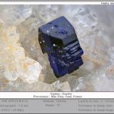 Azurite<br />Mas Dieu, Mercoirol, Alès, Gard, Occitanie, France<br />fov 5 mm<br /> (Author: ploum)