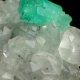 Beryl (variety emerald), Calcite, Quartz<br />Muzo mining district, Western Emerald Belt, Boyacá Department, Colombia<br />71x49x20mm, aggregate=15x9mm<br /> (Author: Fiebre Verde)