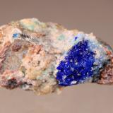 Linarite<br />Blanchard Mine (Portales-Blanchard Mine), Bingham, Hansonburg District, Socorro County, New Mexico, USA<br />54mm x 29mm x 28mm<br /> (Author: Don Lum)