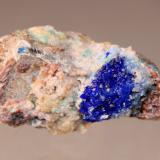 Linarite<br />Blanchard Mine (Portales-Blanchard Mine), Bingham, Hansonburg District, Socorro County, New Mexico, USA<br />54mm x 29mm x 28mm<br /> (Author: Don Lum)