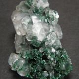 Smithsonite and Malachite<br />Tsumeb Mine, Tsumeb, Otjikoto Region, Namibia<br />30mm x 42mm x 20mm<br /> (Author: Heimo Hellwig)