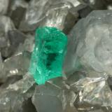 Beryl (variety emerald), Calcite, Dolomite, Pyrite<br />La Pita mining district, Municipio Maripí, Western Emerald Belt, Boyacá Department, Colombia<br />81x58x36mm, xls up to 6mm<br /> (Author: Fiebre Verde)