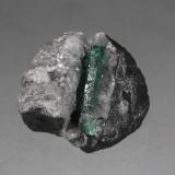 Beryl (variety emerald), Calcite<br />Coscuez mining district, Municipio San Pablo de Borbur, Western Emerald Belt, Boyacá Department, Colombia<br />50mm x 42mm x 37mm<br /> (Author: Don Lum)