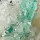 Beryl (variety emerald), Calcite, Quartz<br />Peñas Blancas Mine, Municipio San Pablo de Borbur, Western Emerald Belt, Boyacá Department, Colombia<br />78x51x44mm, main xl=12mm<br /> (Author: Fiebre Verde)