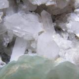 Prehnite and Quartz<br />Goboboseb Mountains, Brandberg area, Erongo Region, Namibia<br />110mm x 74mm x 35mm<br /> (Author: Heimo Hellwig)