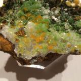 Mimetite, Wulfenite<br />Ojuela Mine, Mapimí, Municipio Mapimí, Durango, Mexico<br />130 mm x 100 mm x 75 mm<br /> (Author: Robert Seitz)