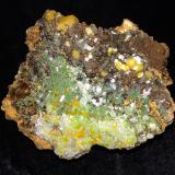 Mimetite, Wulfenite<br />Ojuela Mine, Mapimí, Municipio Mapimí, Durango, Mexico<br />130 mm x 100 mm x 75 mm<br /> (Author: Robert Seitz)