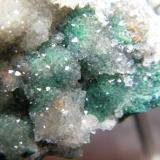 Quartz over Malachite<br />Tsumeb Mine, Tsumeb, Otjikoto Region, Namibia<br />68mm x 56mm x 80mm<br /> (Author: Heimo Hellwig)