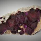 Fluorite and Calcite<br />Jingbian Mine, Hengbu, Zongyang, Anqing Prefecture, Anhui Province, China<br />95mm x 45mm x 45mm<br /> (Author: Philippe Durand)